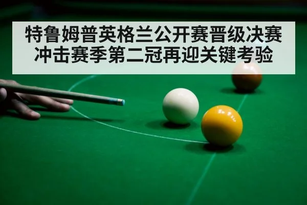 特鲁姆普英格兰公开赛晋级决赛 冲击赛季第二冠再迎关键考验